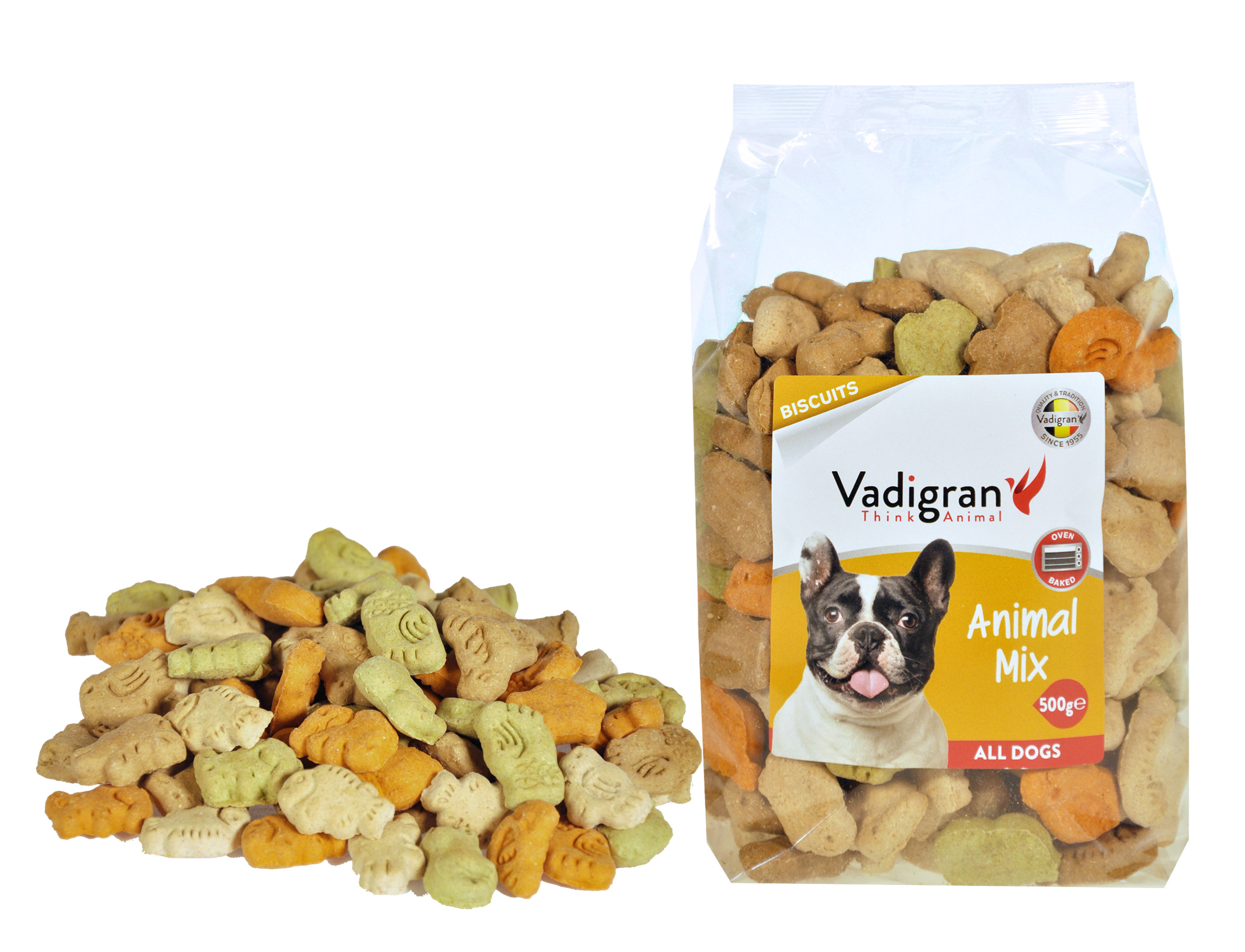 Vadigran Snack dog Biscuits Animal Mix 500g