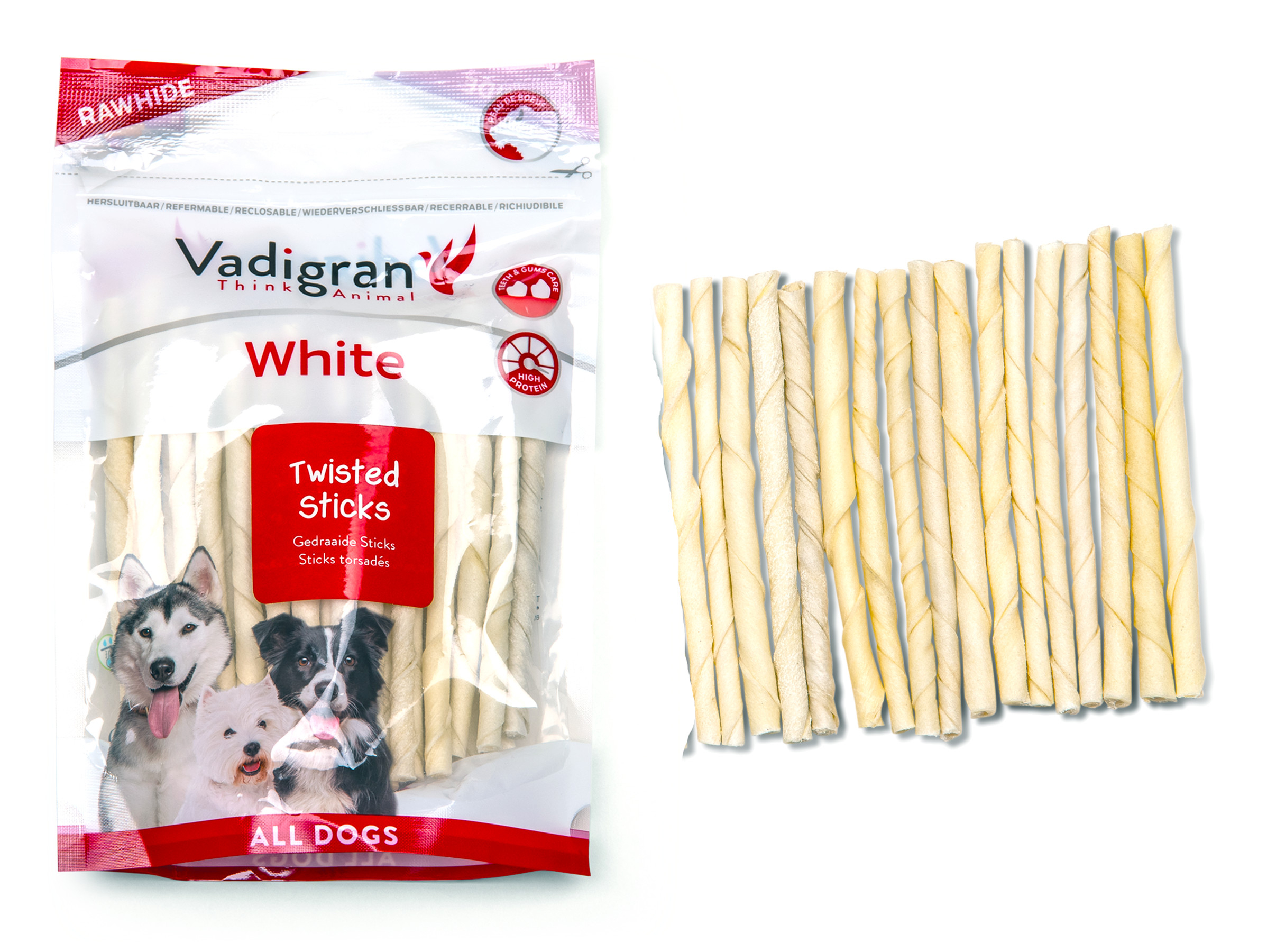 Vadigran White Chewing stick 165g/ 12,5cmxØ6-7mm (30)