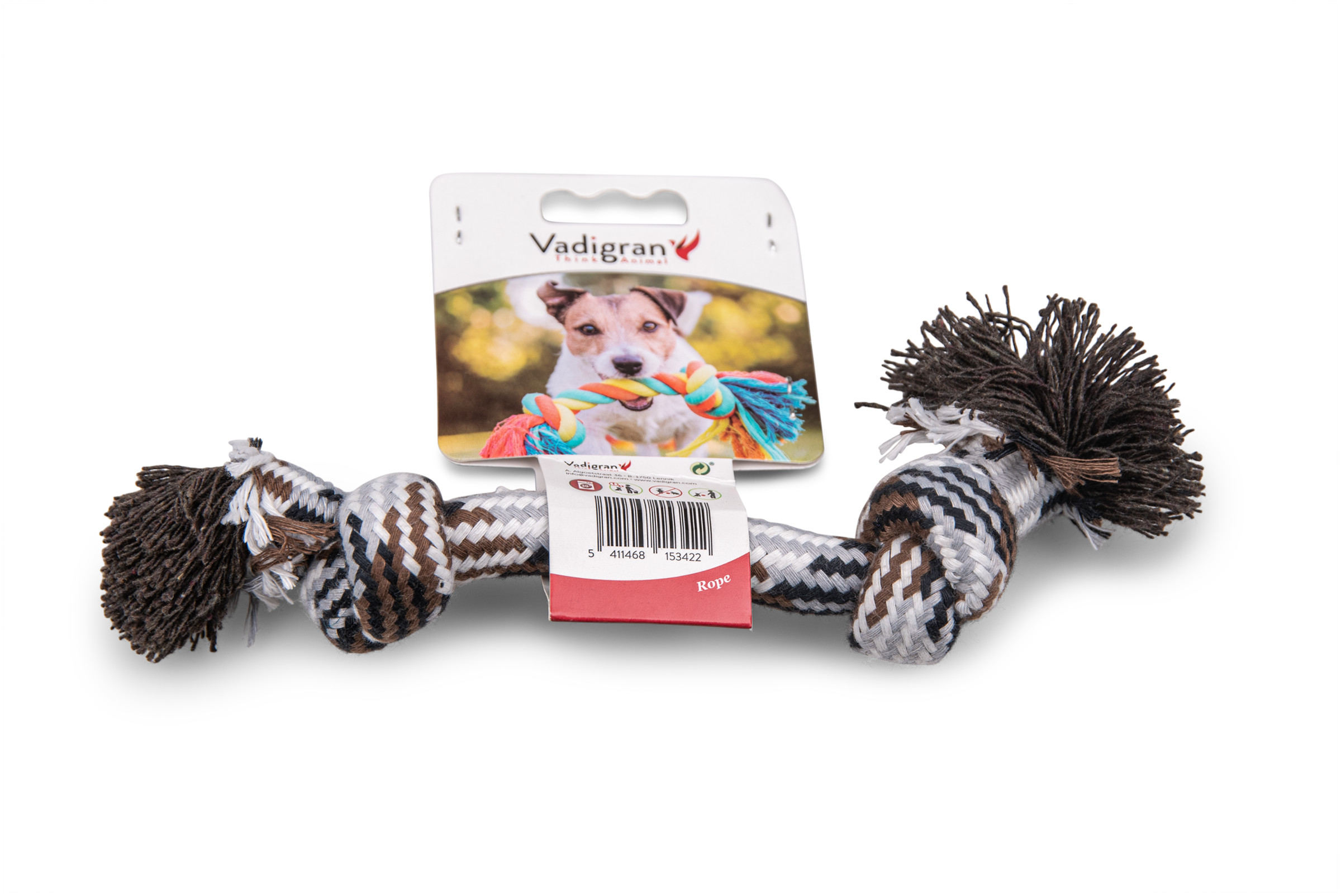 Vadigran Cotton rope 2 knots brown 50g 20cm