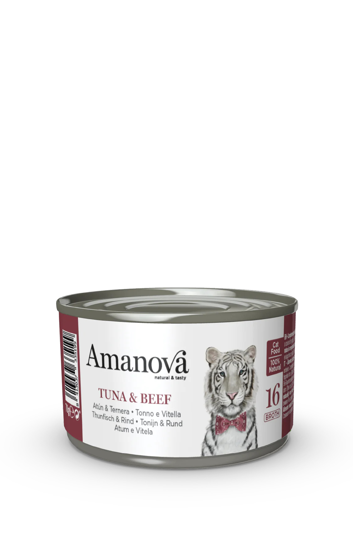 Amanova Canned Cat Tuna & Beef Brtoth - 70g