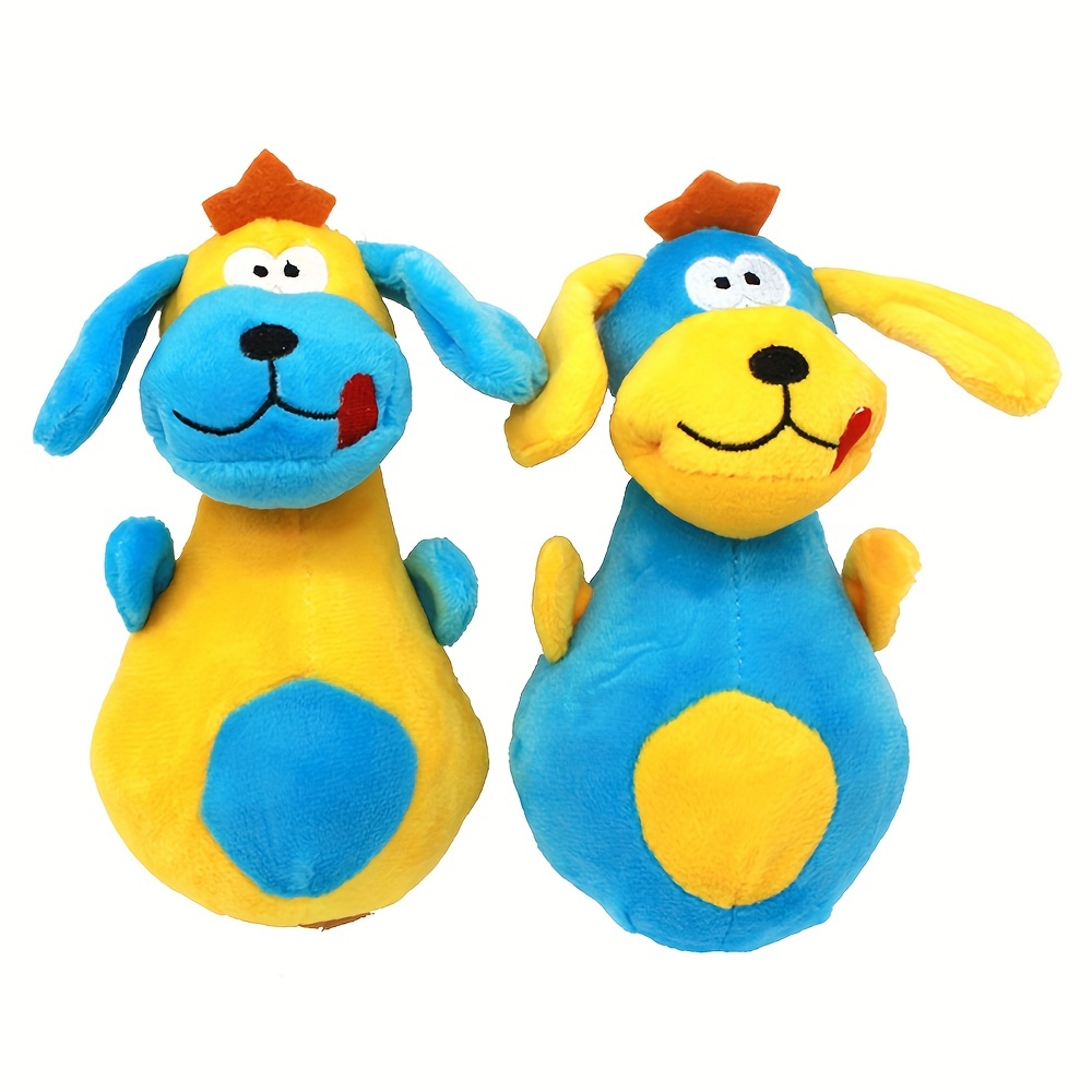 Plush Pet Squeakz Dogator ( Blpoe/Yellow) Dog Toy - 10 x 16cm(1pc)