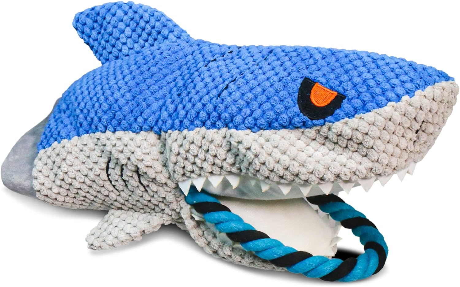 Plush Pet Shark Dog Toy - 35 x 17cm
