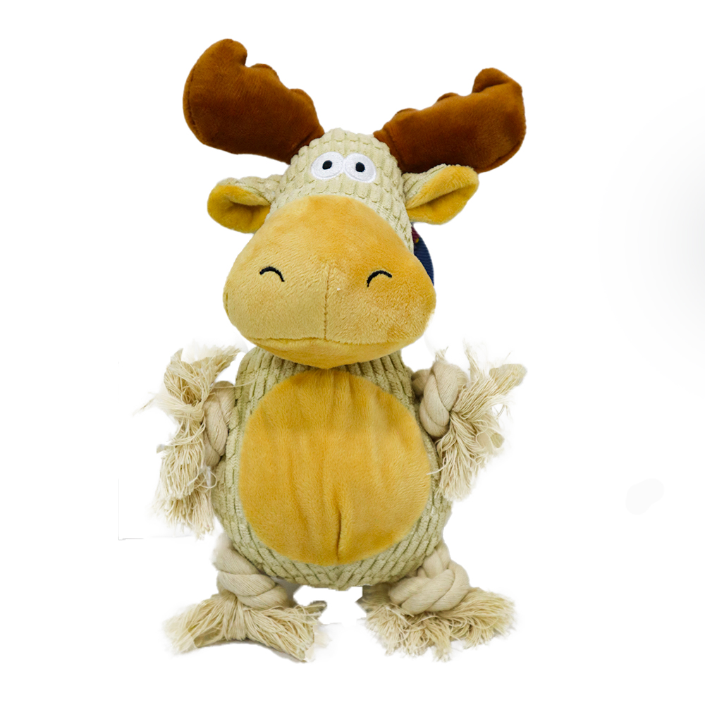 Plush Pet Elk Dog Toy - 30 x 20cm