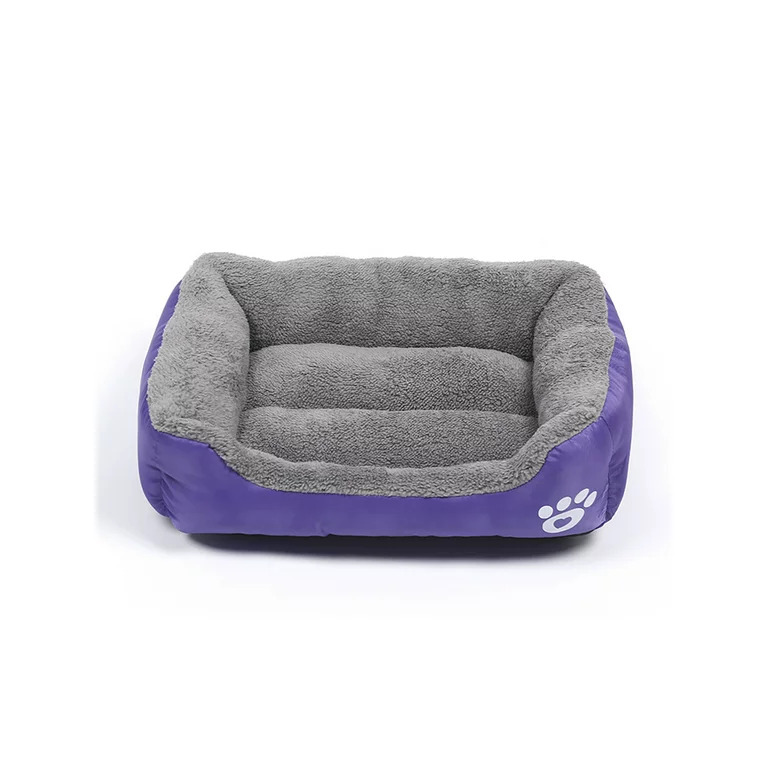 Grizzly Square Dog Bed Purple Small - 43 x 32cm Square Dog Bed