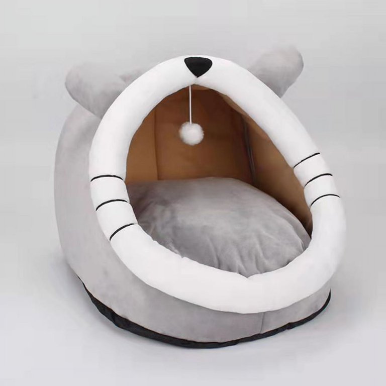 Grizzly Cat Capsule Bed Grey- Medium 35 x 35 x 30cm