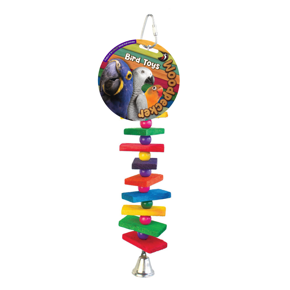 Woodpecker Bird Toy Candy Crush With Bell 28*4.5 Cm