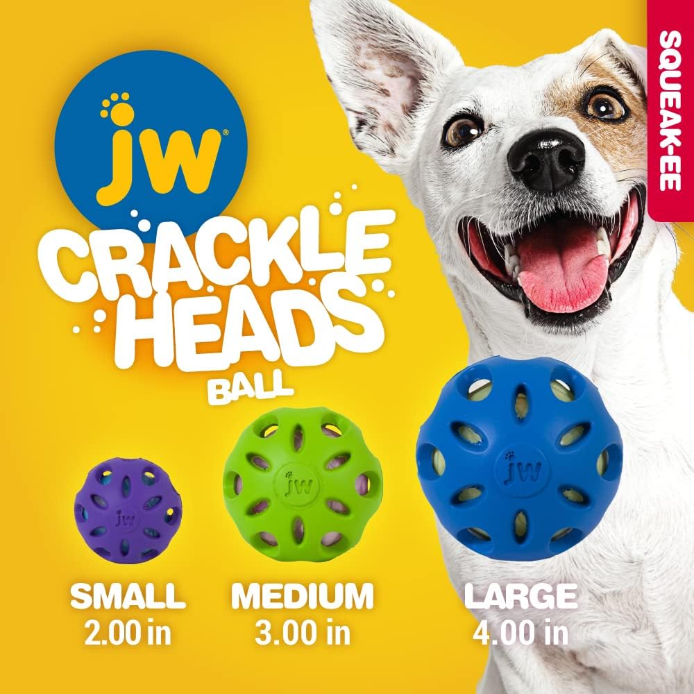 Jw Crackle Heads Crackle Ball Large - Multicolor - 1pc