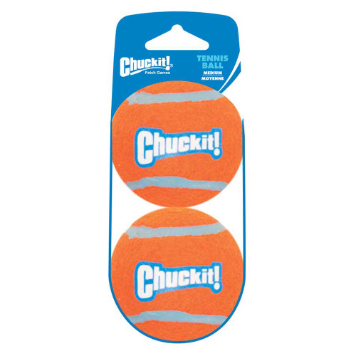 Petmate Chuckit! Tennis Ball 2-Pk Shrink Medium