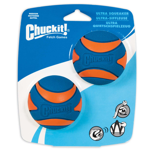 Petmate Chuckit! Ultra Squeaker Ball Medium 2-Pk